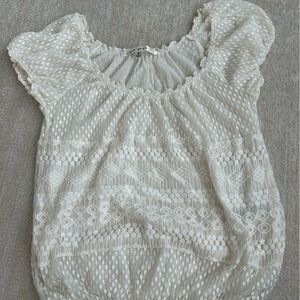 Max Studio Cream Textured Women's shirt